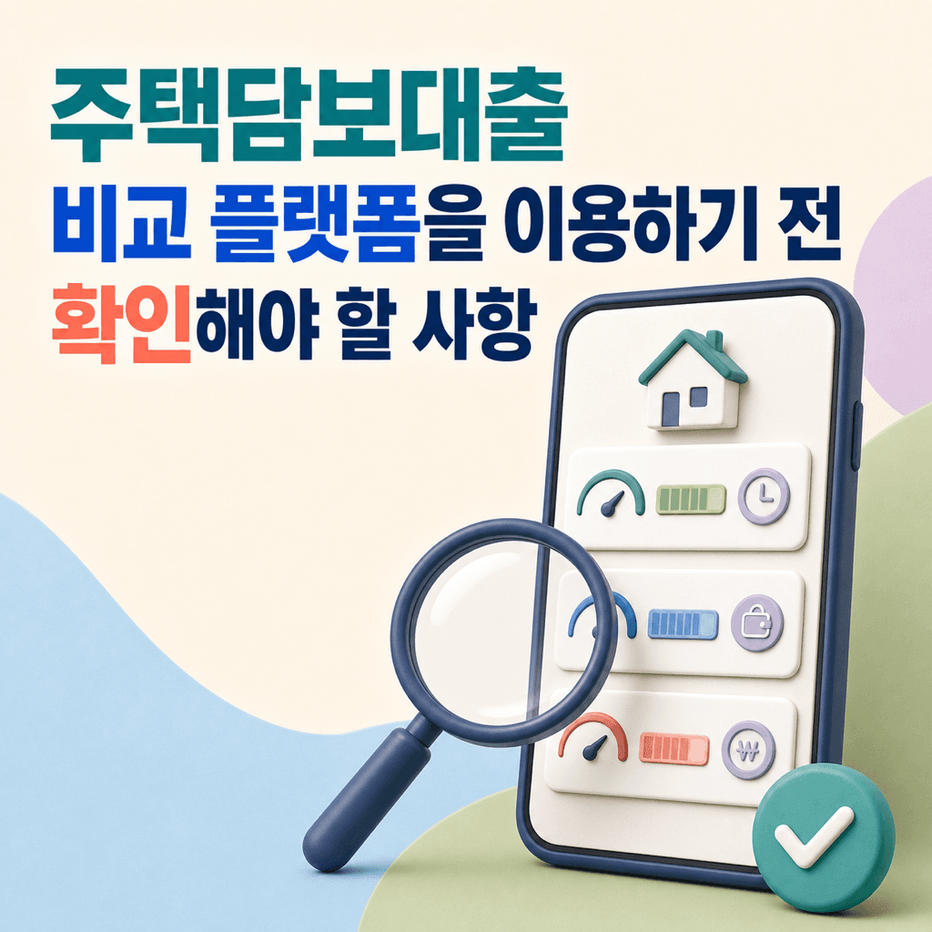 주택담보대출 비교 플랫폼을 이용하기 전 확인해야 할 사항 - 뱅크몰 금융정보