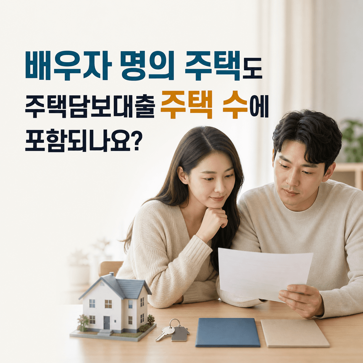 배우자 명의 주택도 주택담보대출 주택 수에 포함되나요? - 뱅크몰 금융정보