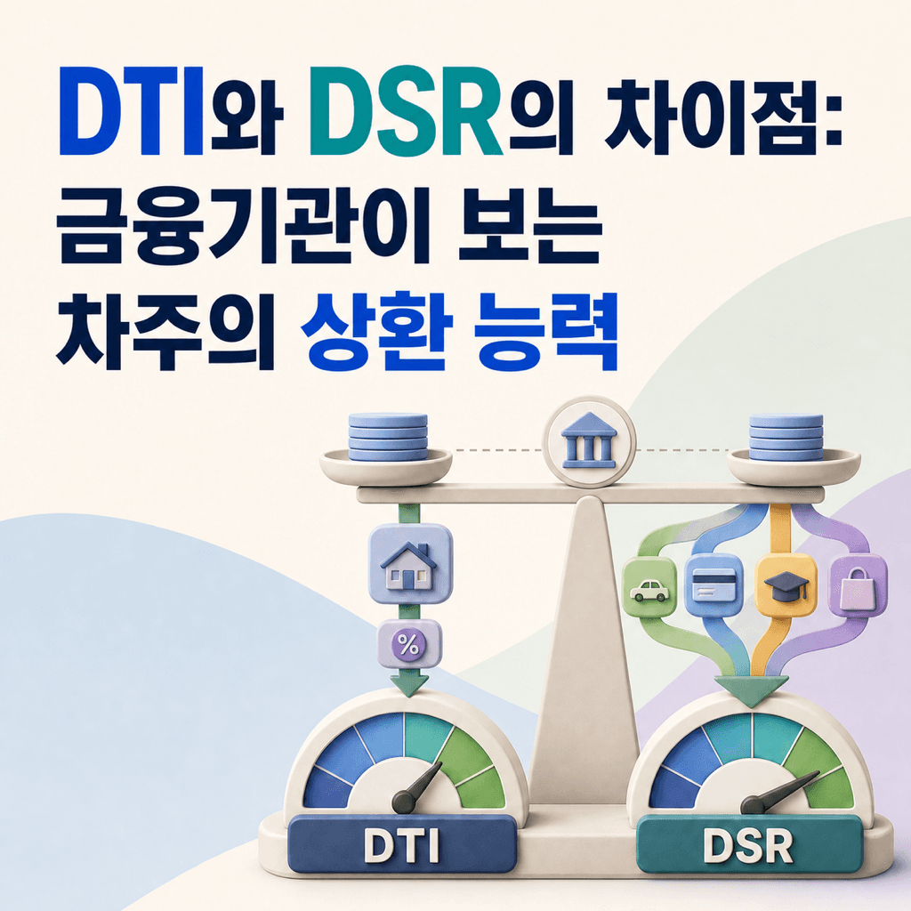 DTI와 DSR의 차이점: 금융기관이 보는 차주의 상환 능력 - 뱅크몰 금융정보