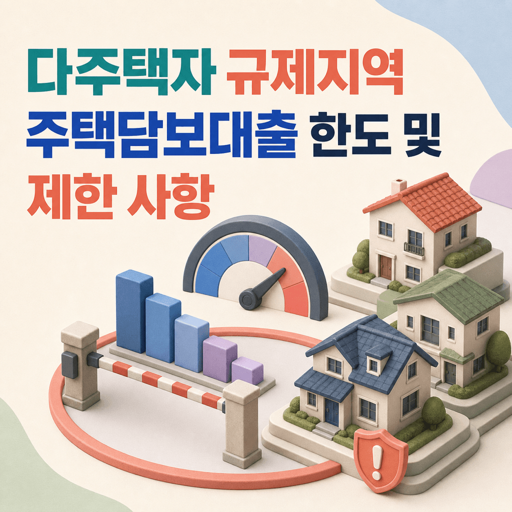 다주택자 규제지역 주택담보대출 한도 및 제한 사항 - 뱅크몰 금융정보