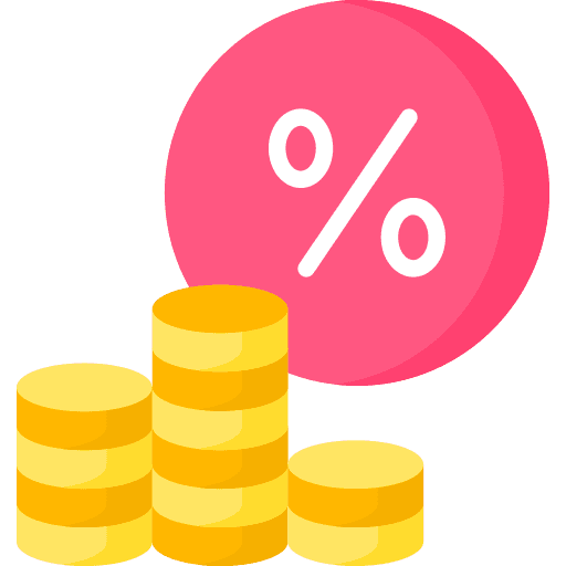 이자 절감 상황 아이콘