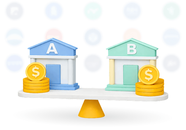 금융사별 주택담보대출 조건 비교 안내 이미지