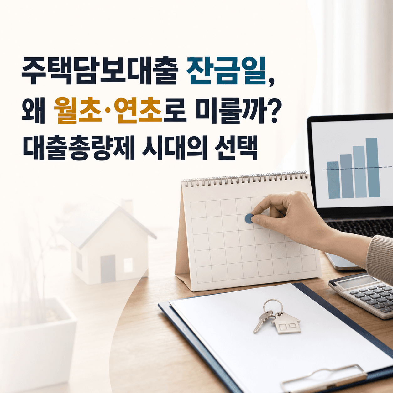 주택담보대출 잔금일, 왜 월초·연초로 미룰까? 대출총량제 시대의 선택 - 뱅크몰 금융정보