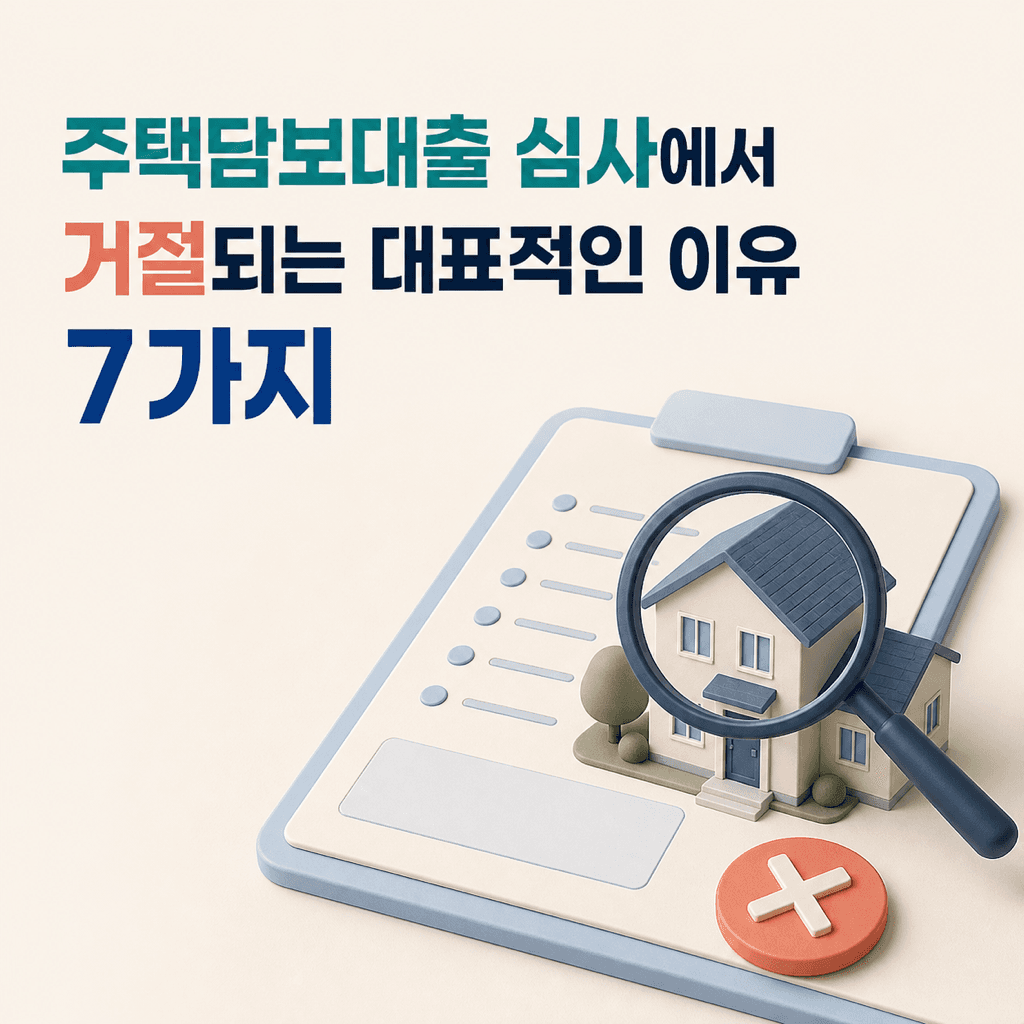 주택담보대출 심사에서 거절되는 대표적인 이유 7가지 - 뱅크몰 금융정보