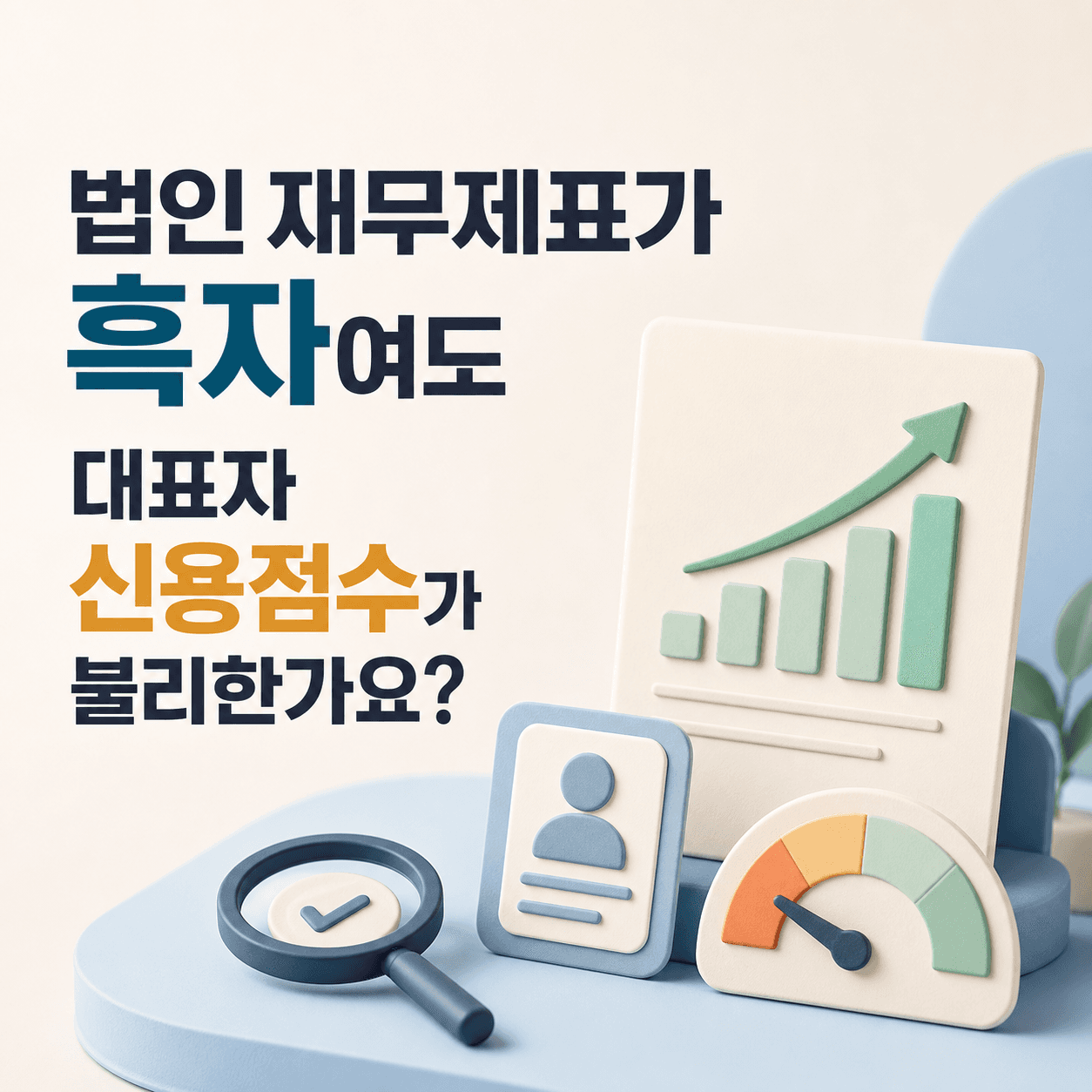 법인 재무제표가 흑자여도 대표자 신용점수가 낮으면 불리한가요? - 뱅크몰 금융정보