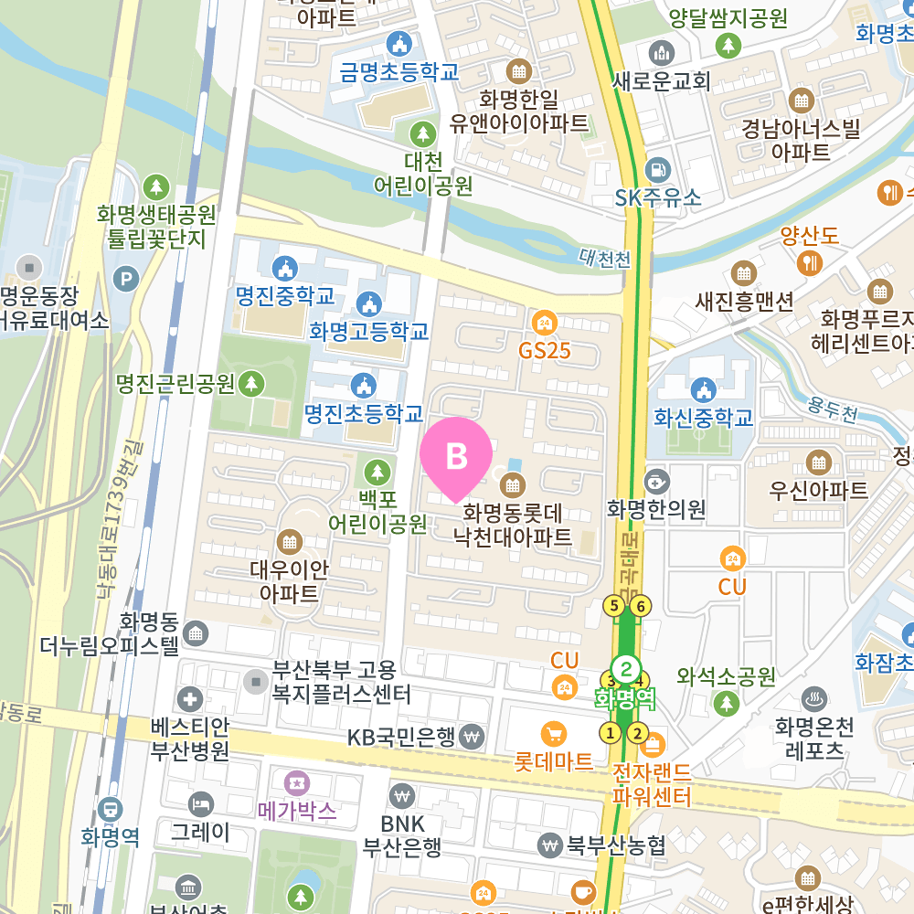 화명롯데낙천대, 화명역 초역세권 대단지 교통·교육·상권 - 뱅크몰 금융정보