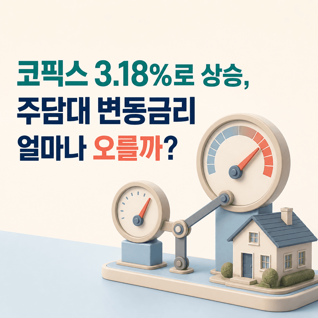 코픽스 3.18%로 상승, 주담대 변동금리 얼마나 오를까? - 뱅크몰 금융정보